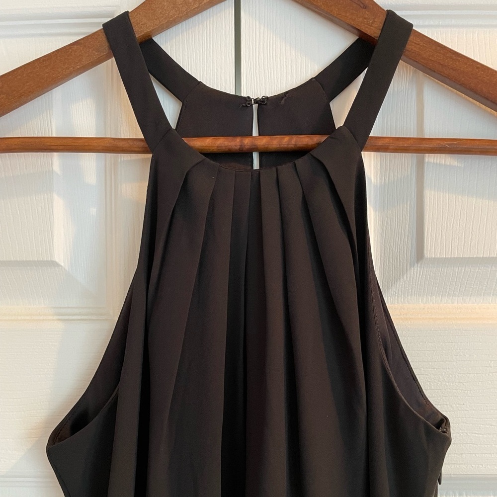 Express Halter Neck Keyhole Back Mini Dress Black Formal Homecoming 2 - Picture 3 of 14